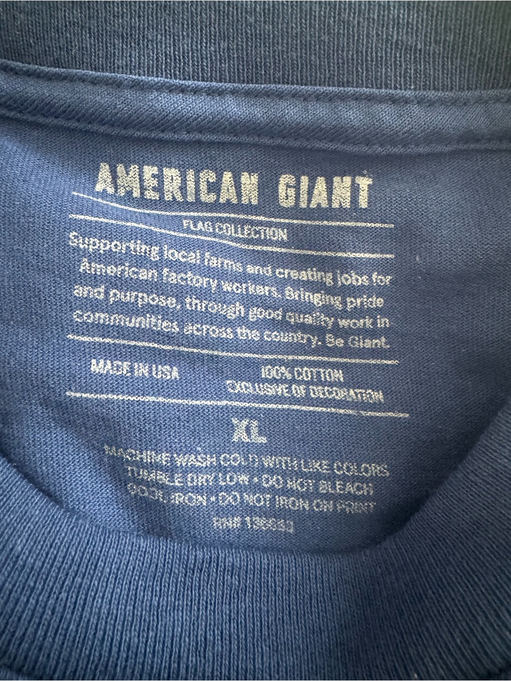 American Giant American Made Graphic Tee Unisex XL Harvest Blue Made in USA New - Picture 10 of 13